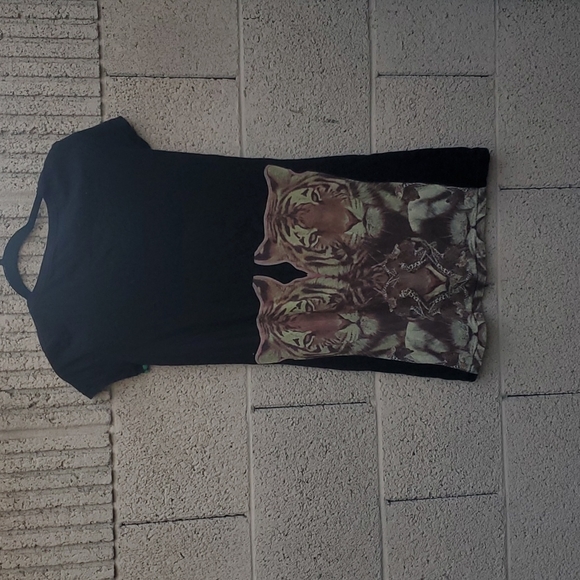 Custo Barcelona Chic High Illustration Couture Printed Designer Dress. - Picture 9 of 10